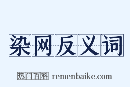 染网反义词是什么意思的图片